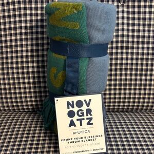 Novogratz by Utica Blue and Green Throw Blanket